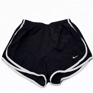 Nike Dri-Fit Black Running Shorts XS White Trim Athletic Gym Workout